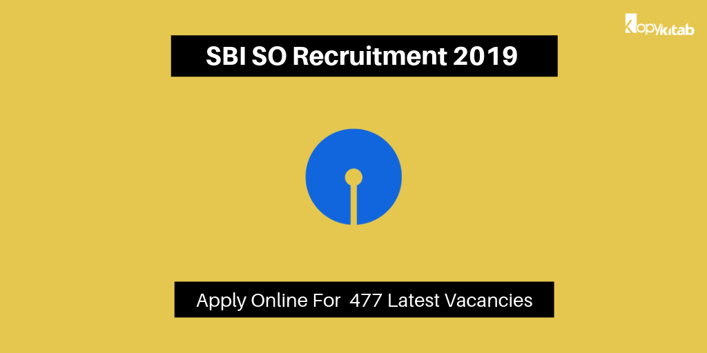 SBI SO Recruitment 2019