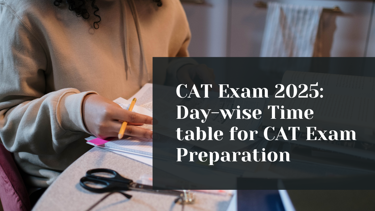 CAT Exam 2025 Day-wise Time table for CAT Exam Preparation