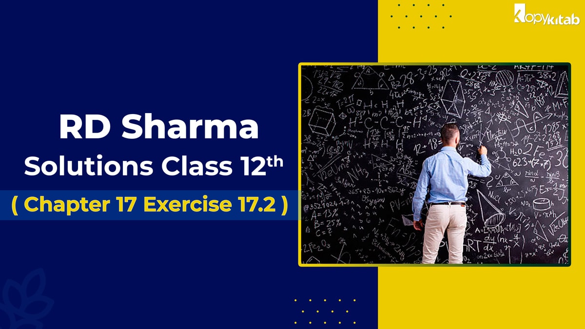 RD Sharma Solutions Class 12 Maths Chapter 17 Exercise 17.2 (Updated for 2024)