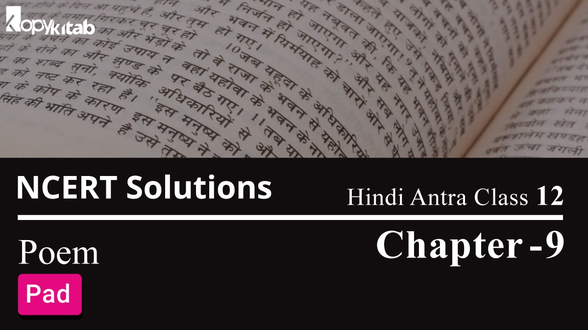 NCERT Solutions for Class 12 Hindi Antra Chapter 9 Poem – Pad