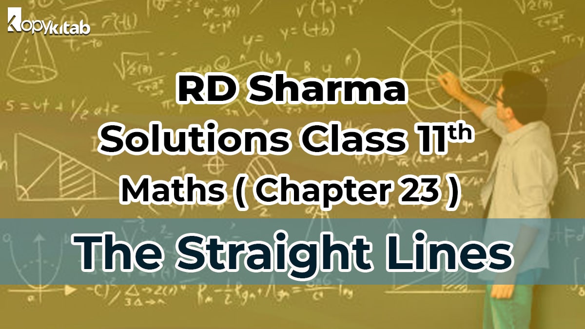 RD Sharma Solutions Class 11 Maths Chapter 23 – The Straight Lines (Updated For 2024)